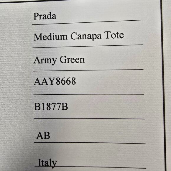 Prada Medium Canapa Canvas Tote Green - Picture 10 of 11
